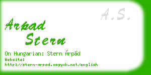 arpad stern business card
